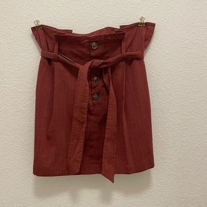 Red button up skirt